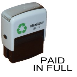 Maxstamp SI-10 Stock Stamp - PAID IN FULL